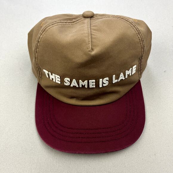 I Am Other Hat Cap Strapback Tan Same Is Lame Uniqlo Pharrell 5 Panel Adjustable - Picture 2 of 8